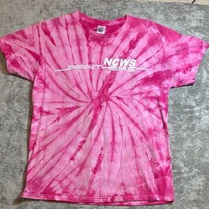 NCWS Panthers Pink Tie-Dye Women's Tee size Medium {056}
